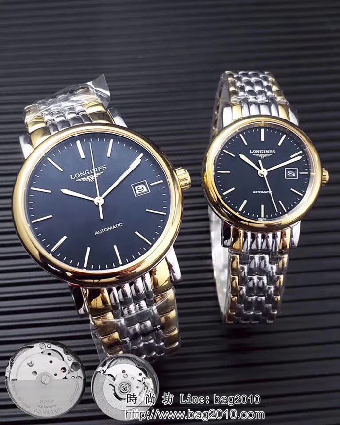 LONGINES浪琴 經典瑰麗 情侶機械對表 WSS1487